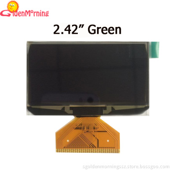 2.42" oled display green light